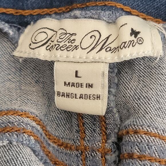 The Frontier Women Jeans Jeggings Size Large Embroidery on Pockets 5 Pockets - Picture 4 of 13